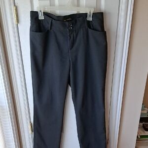 Lee Dressy Black Straight Leg Pants Regular Fit Straight Leg Mid Rise 12 Short